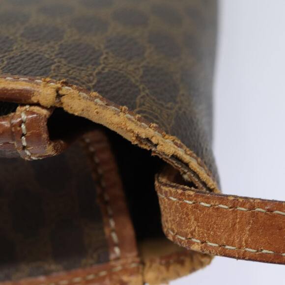 CELINE Macadam Canvas Shoulder Bag Pvc Leather Brown - Picture 6 of 13